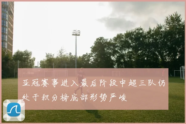 亚冠赛事进入最后阶段中超三队仍处于积分榜底部形势严峻